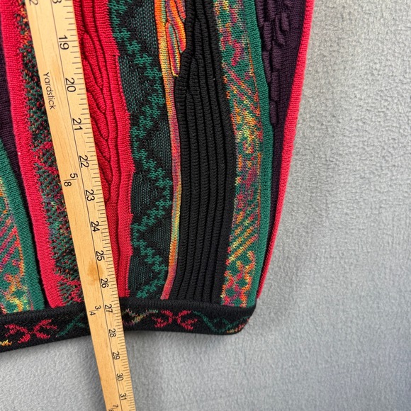 Norm Thompson Vintage 3D Textured Knit Sweater Mens Medium Coogi Style Cotton - Picture 7 of 7